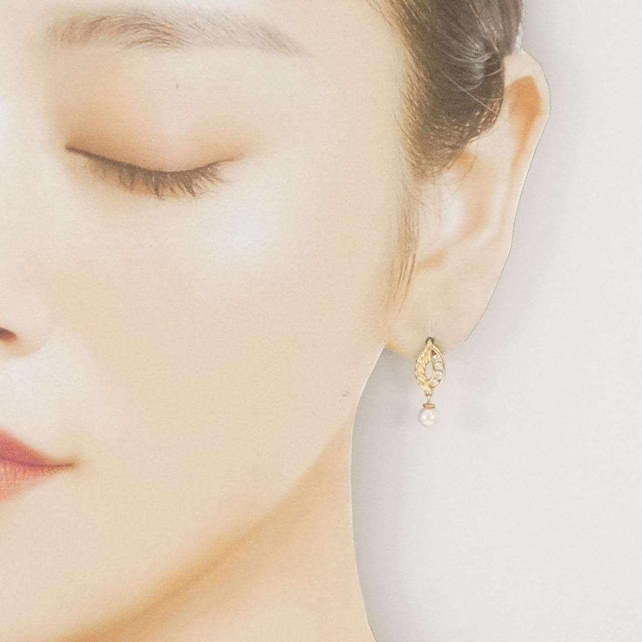 K18YG アコヤパール ピアス 5.1mm