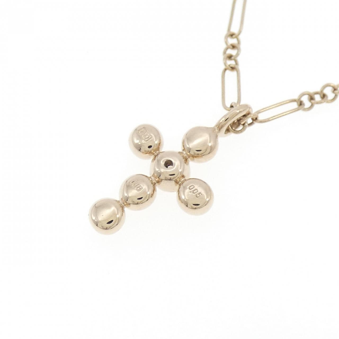 カシケイ クロス ダイヤモンド ネックレス 0.05CT