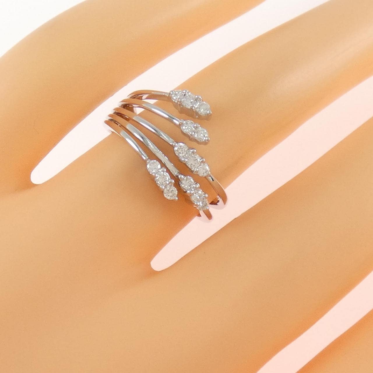 K18WG ダイヤモンド リング 0.27CT