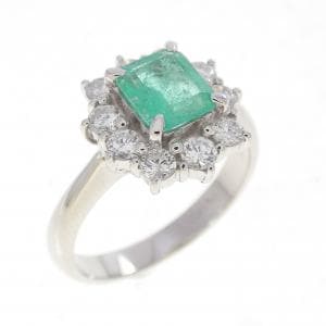 PT900 エメラルド リング 0.63CT