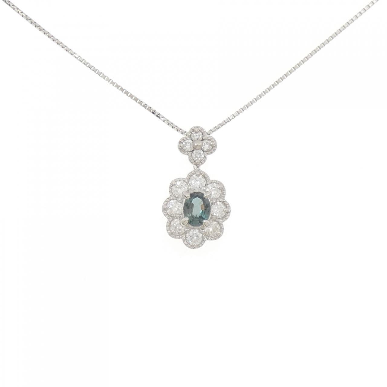 PT900/PT850 アレキサンドライト ネックレス 0.41CT