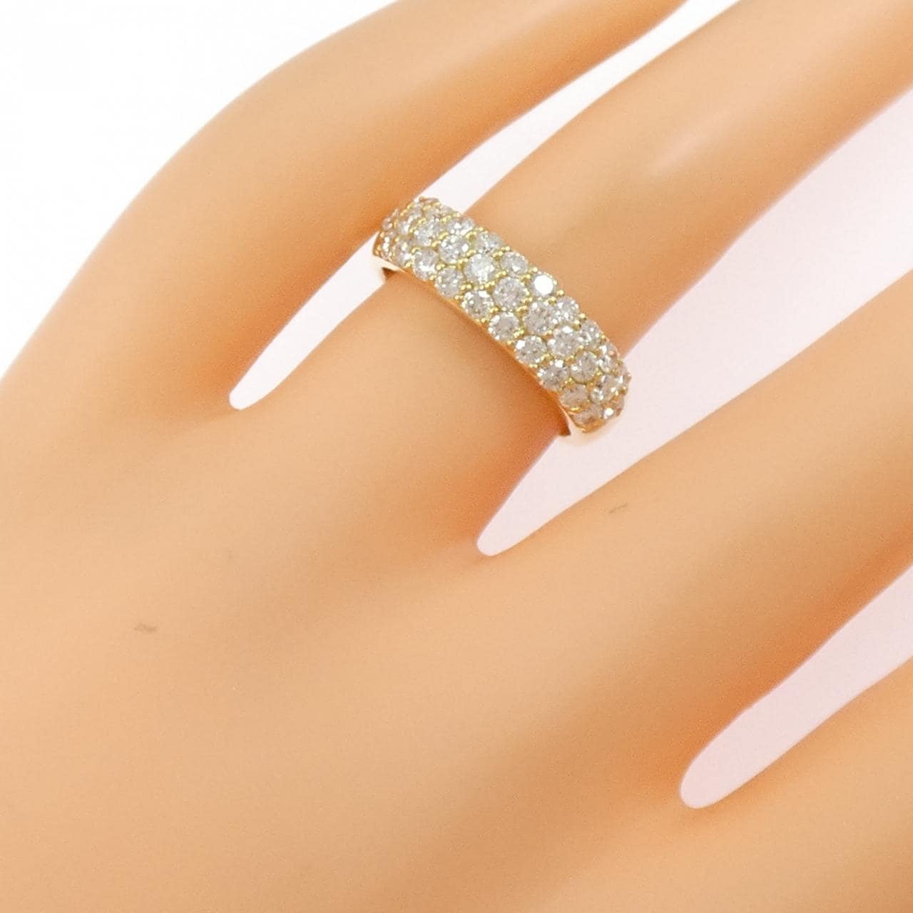 K18YG パヴェ ダイヤモンド リング 1.00CT