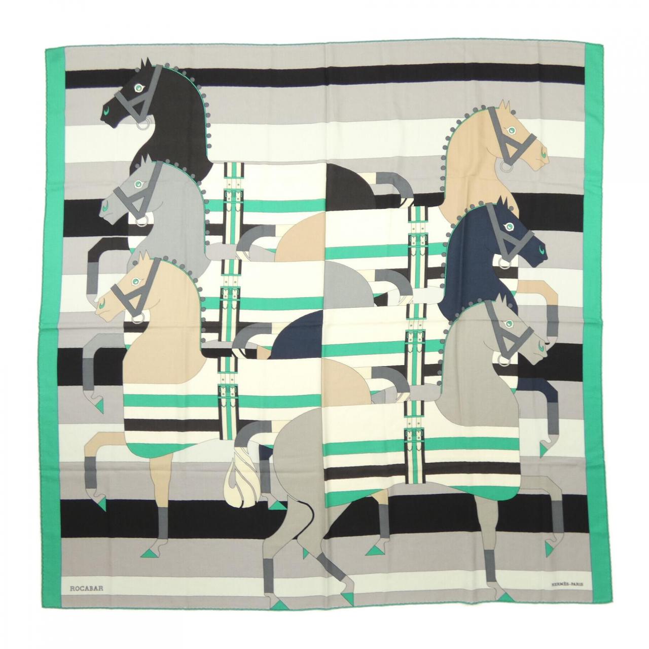 エルメス HERMES ROCABAR 242708S カレジェアン140 ショール