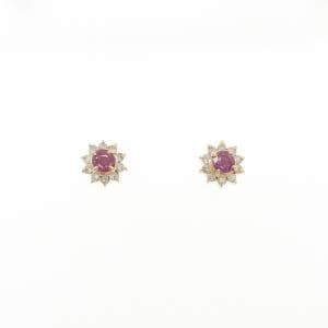 K18YG ルビー ピアス