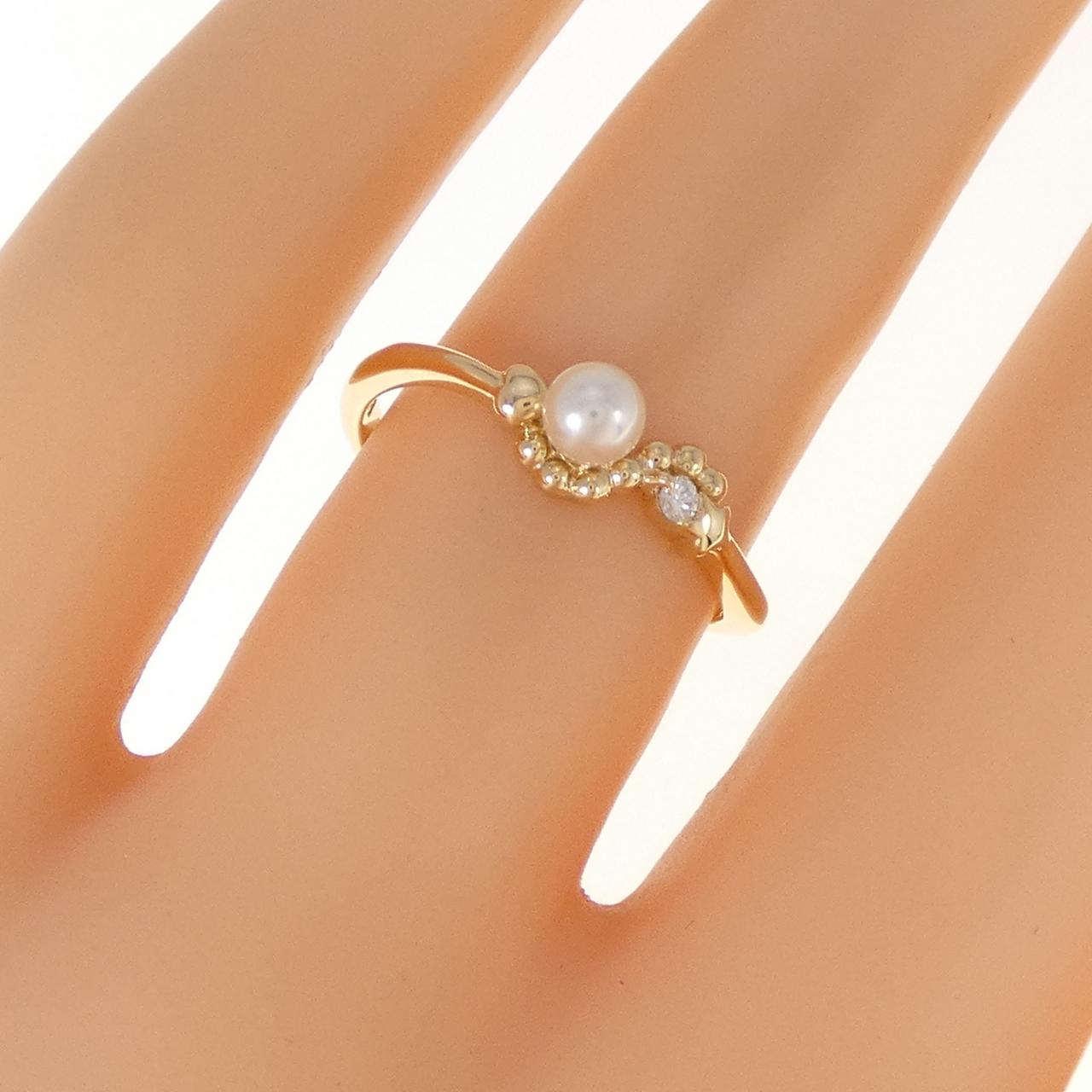 K18YG アコヤパール リング 3.6mm