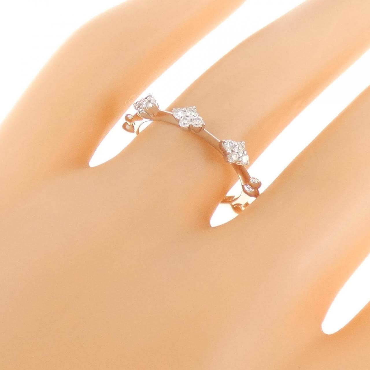 K18WG ダイヤモンド リング 0.16CT