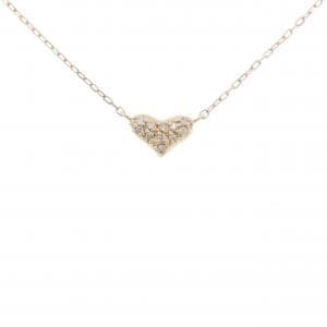 K10YG ハート ダイヤモンド ネックレス 0.05CT