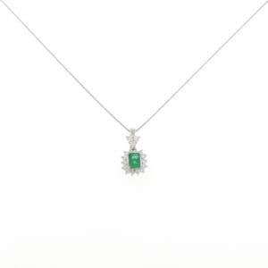 PT900/PT850 エメラルド ネックレス 0.44CT