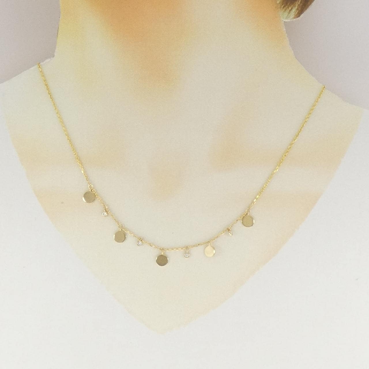 14KYG ダイヤモンド ネックレス