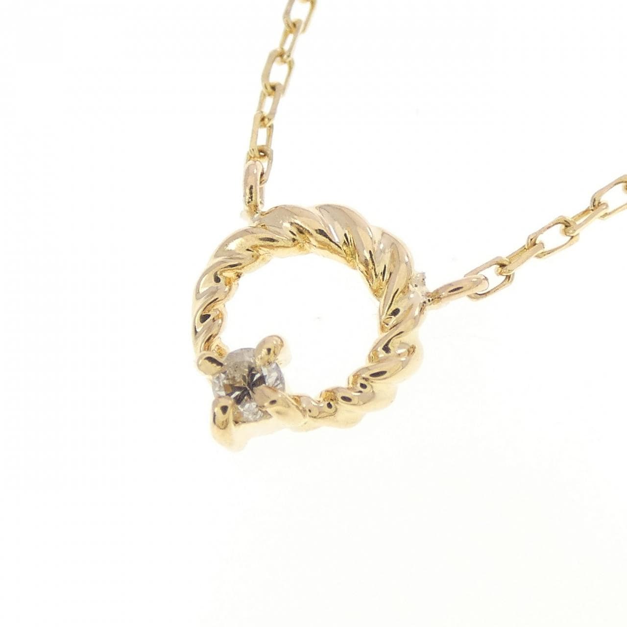 K18YG ダイヤモンド ネックレス 0.03CT