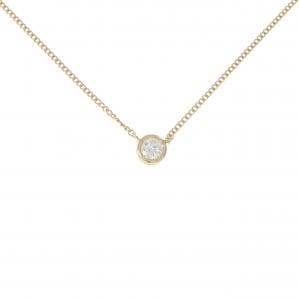 K18YG ソリティア ダイヤモンド ネックレス 0.14CT