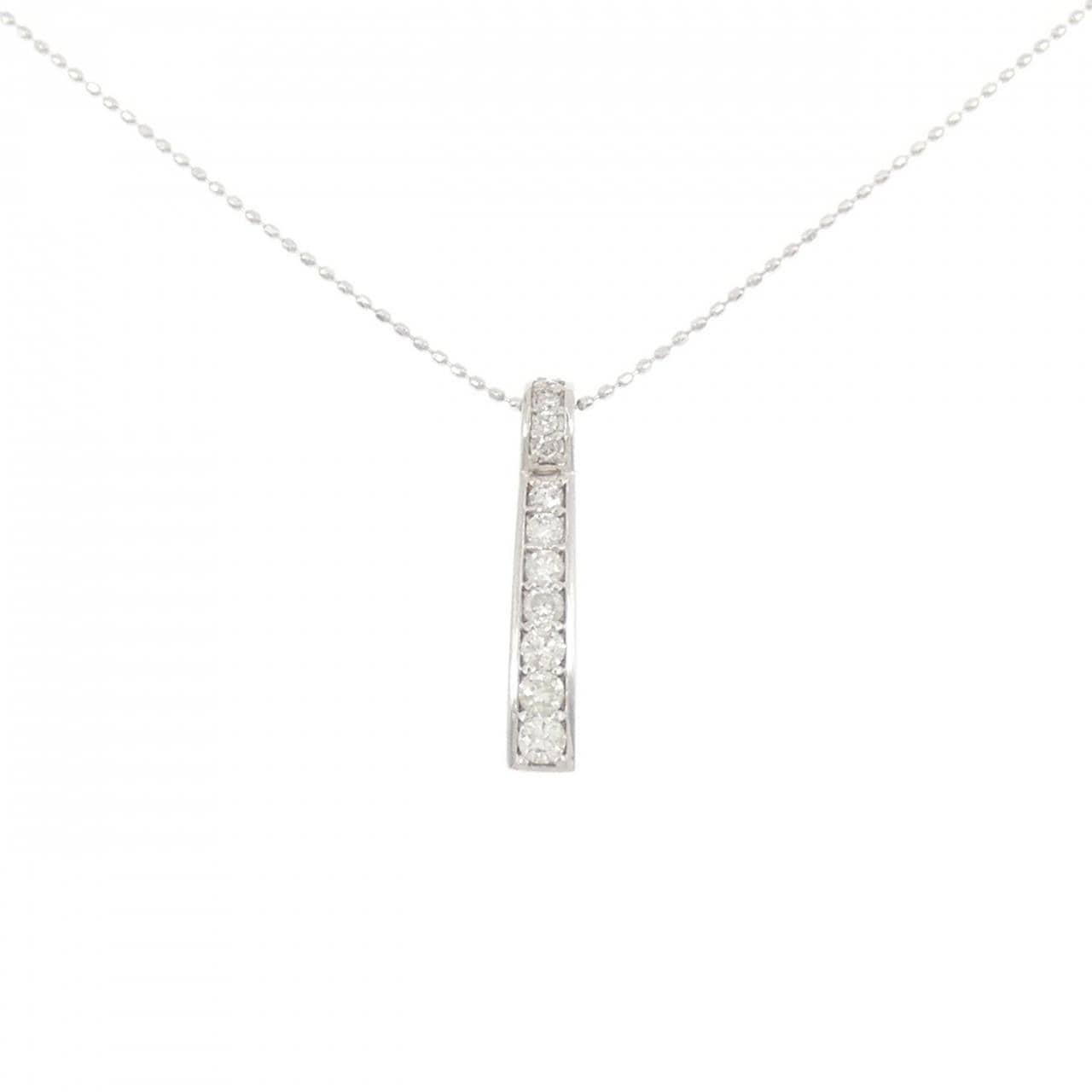 K18WG ダイヤモンド ネックレス 0.33CT