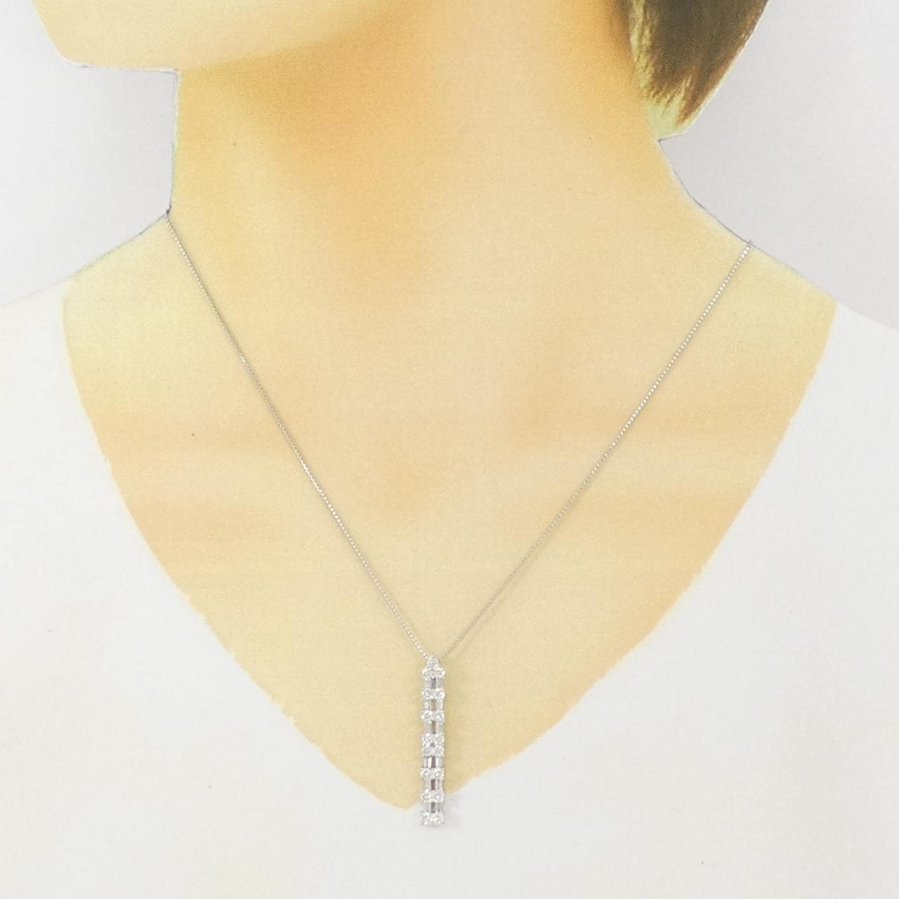 PT900/PT850 ダイヤモンド ネックレス 1.35CT