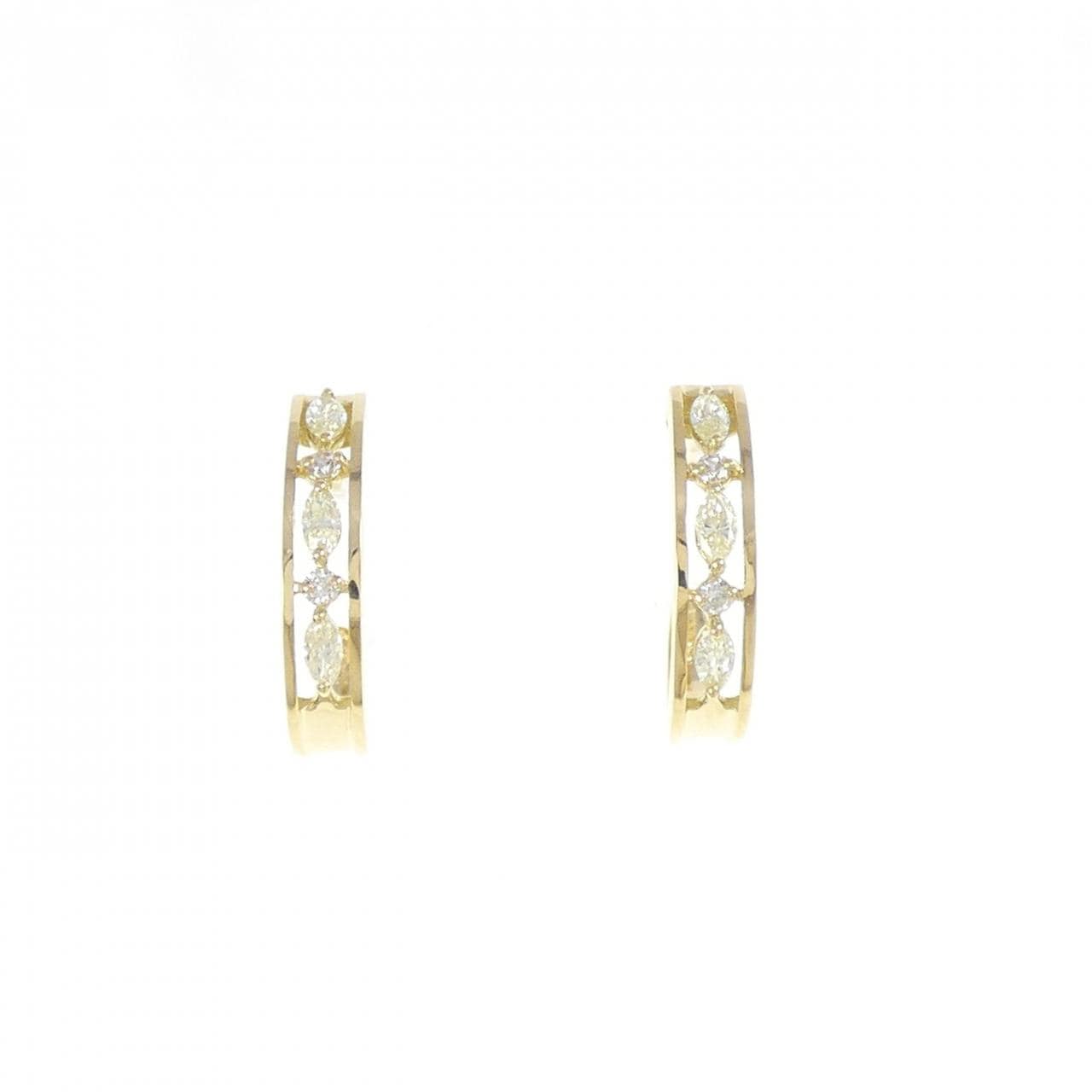 【新品】K18YG ダイヤモンド ピアス 0.24CT