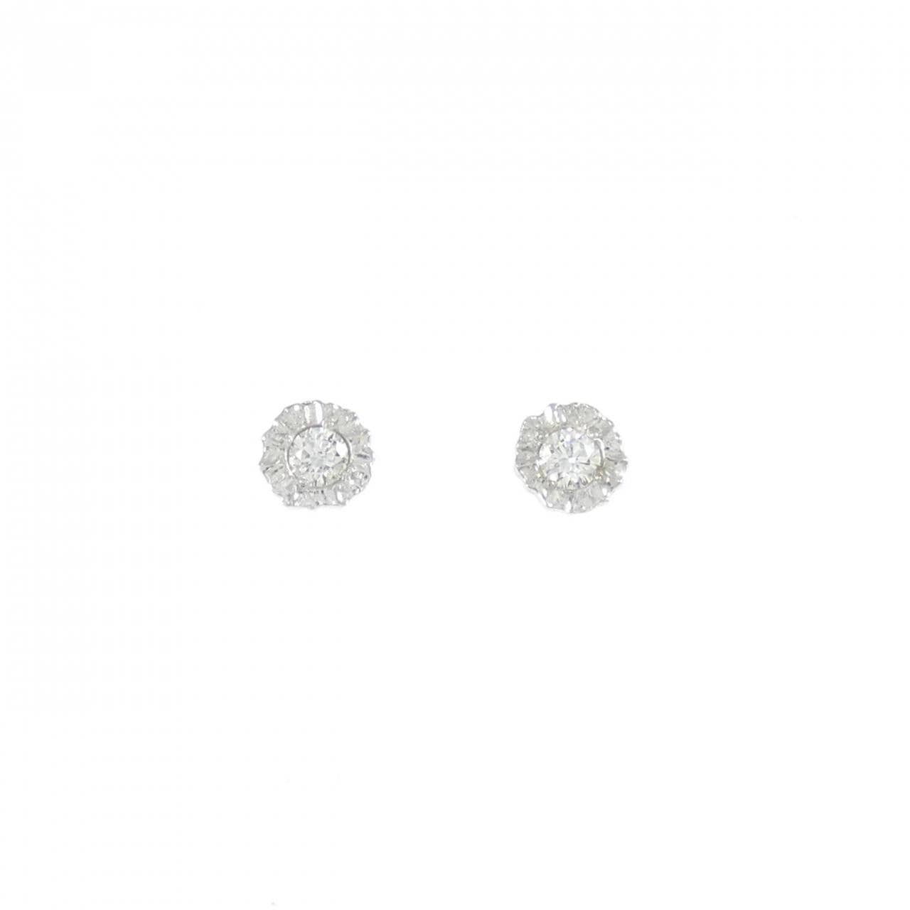 K18WG ダイヤモンド ピアス