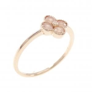 K18PG フラワー ロードクロサイト リング
