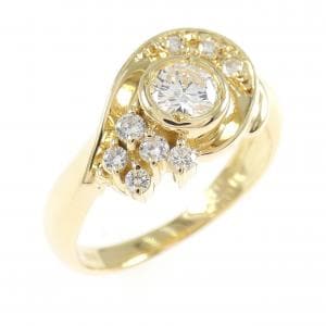 K18YG ダイヤモンド リング 0.215CT