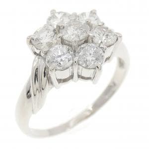 PT900 フラワー ダイヤモンド リング 1.09CT