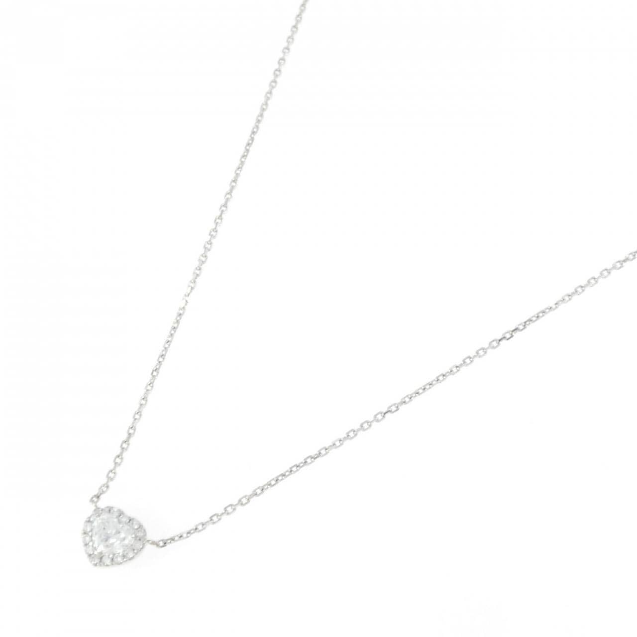 PT900/PT850 ダイヤモンド ネックレス 0.644CT F VS2 ハートシェイプ
