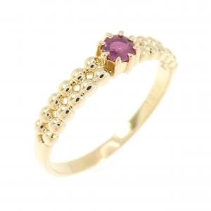 K18YG ルビー リング 0.13CT