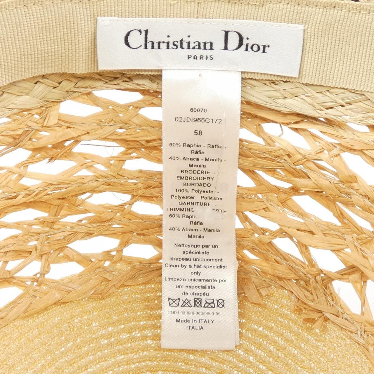 CHRISTIAN DIOR HAT DIOR CHRISTIAN DIOR HAT
