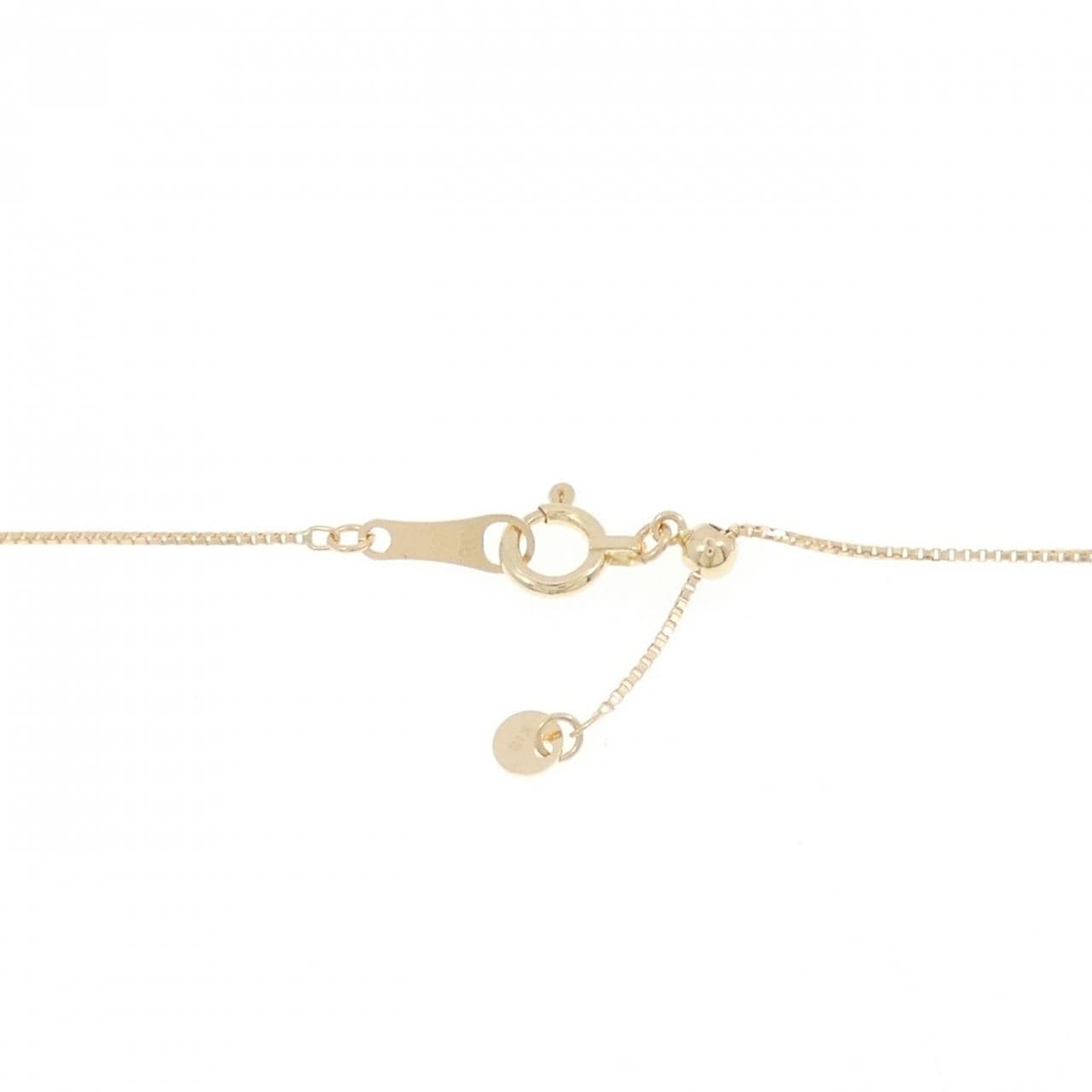 K24YG/PT999/K18YG Cat and Moon Diamond Necklace 0.01CT
