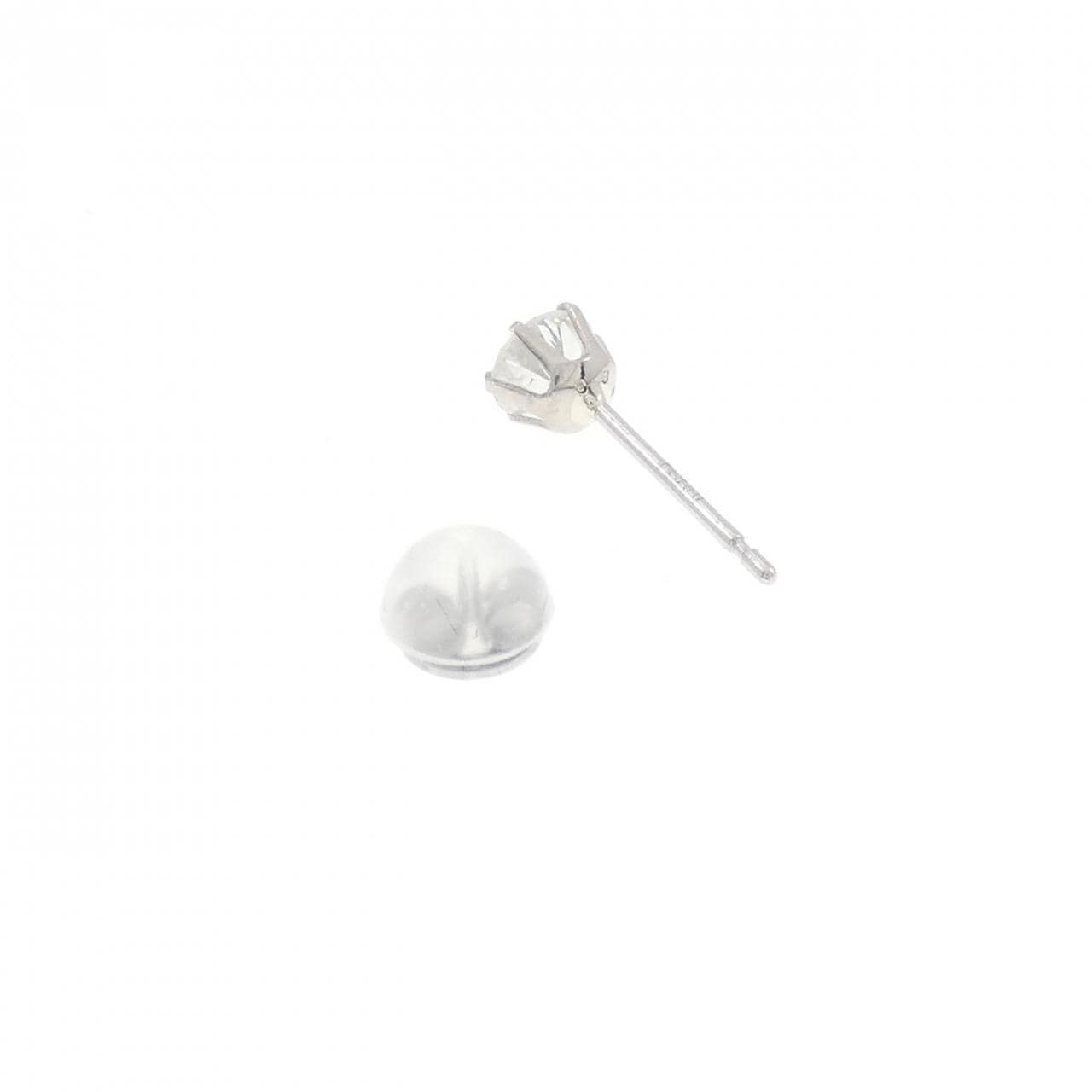 PT900 ソリティア ダイヤモンド ピアス 0.300CT 片耳