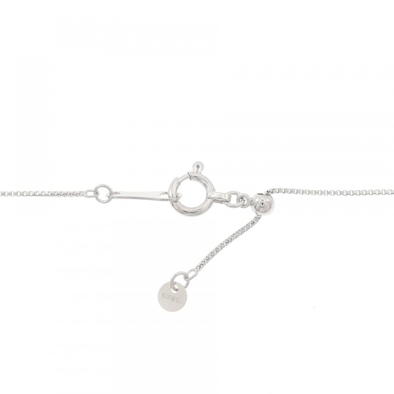 K18WG フラワー ダイヤモンド ネックレス 0.30CT
