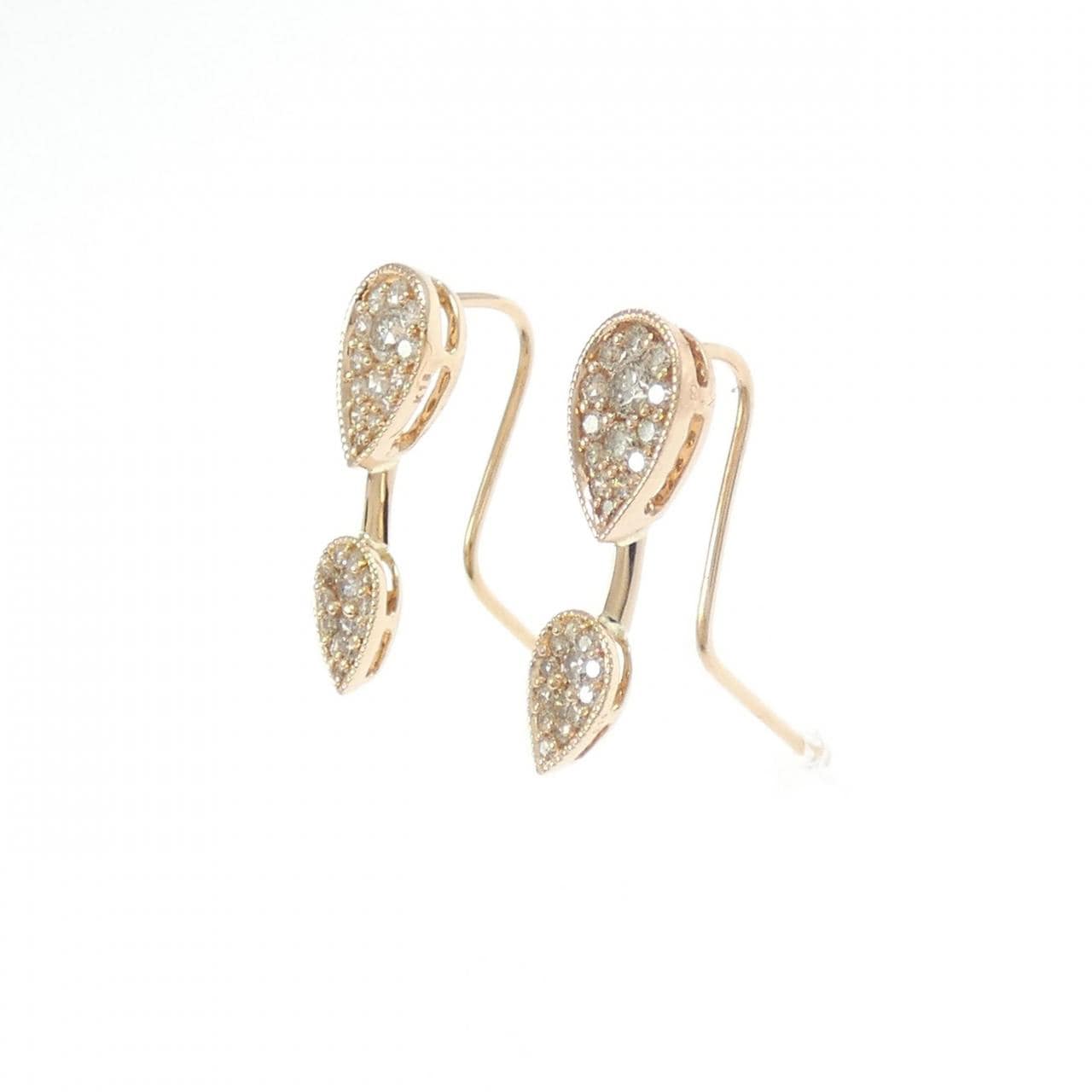 K18PG ダイヤモンド ピアス 0.60CT