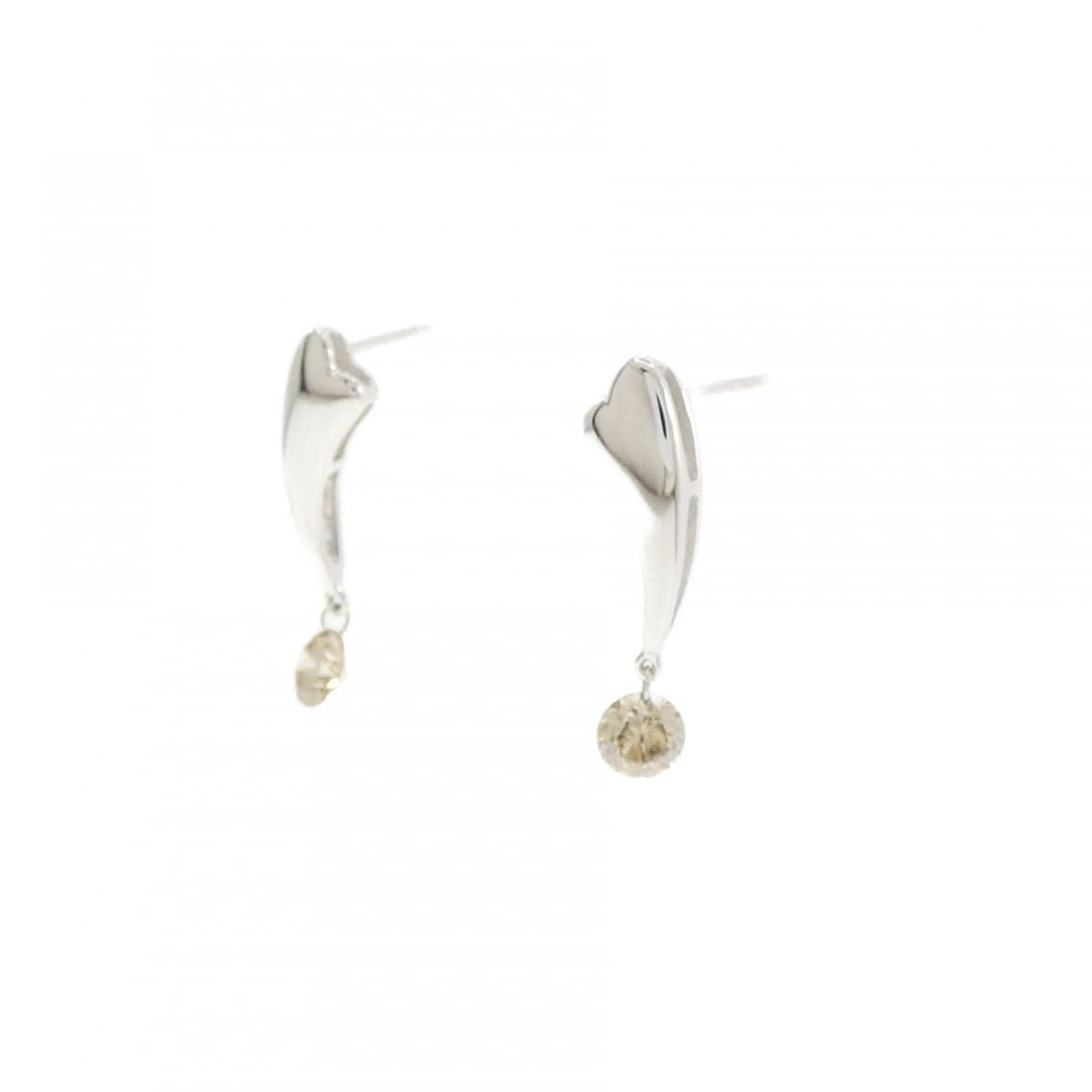 K18WG ダイヤモンド ピアス 0.40CT