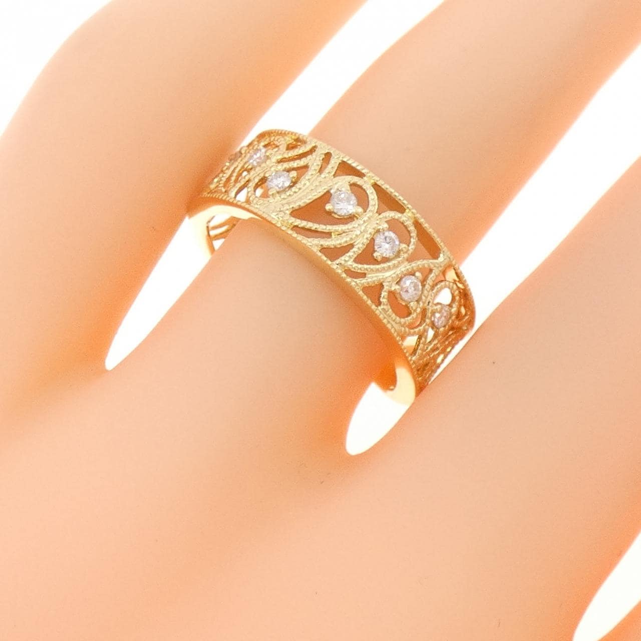 K18YG ダイヤモンド リング 0.15CT