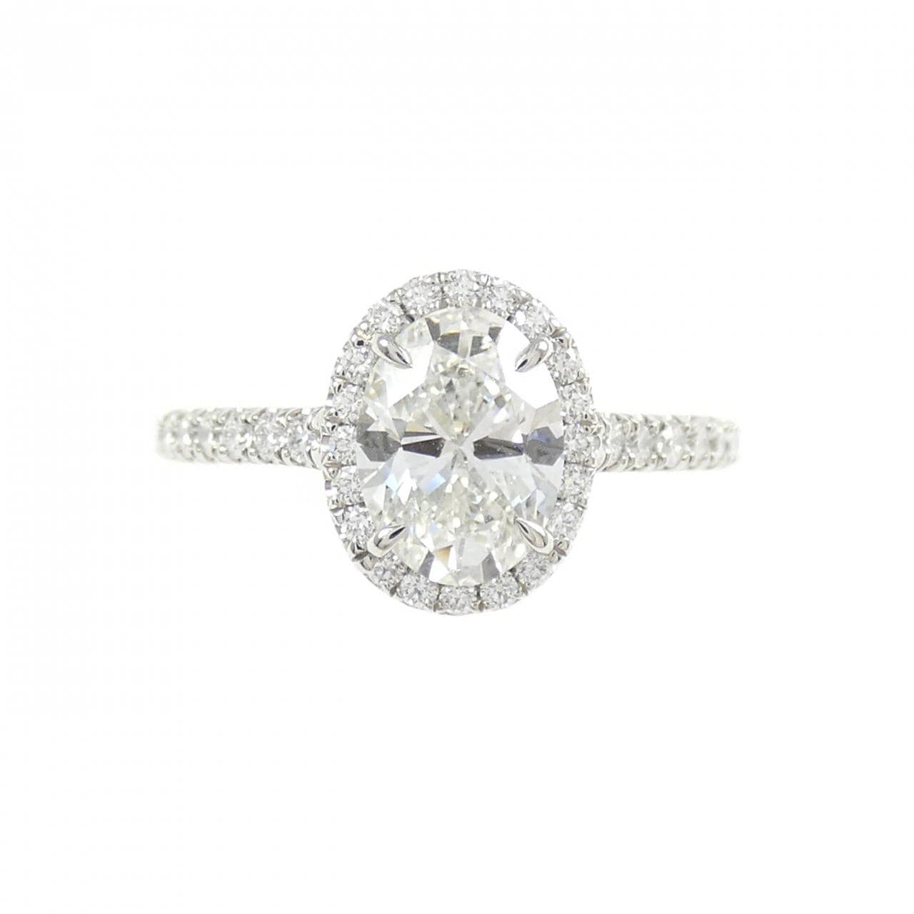 ティファニー ソレスト オーバル リング 0.80CT G VVS2