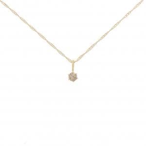 K18YG ソリティア ダイヤモンド ネックレス 0.1CT