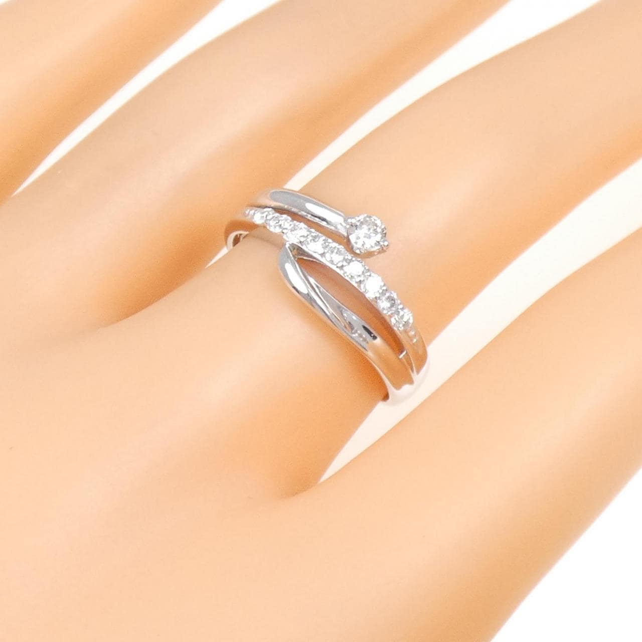 K18WG ダイヤモンド リング 0.30CT