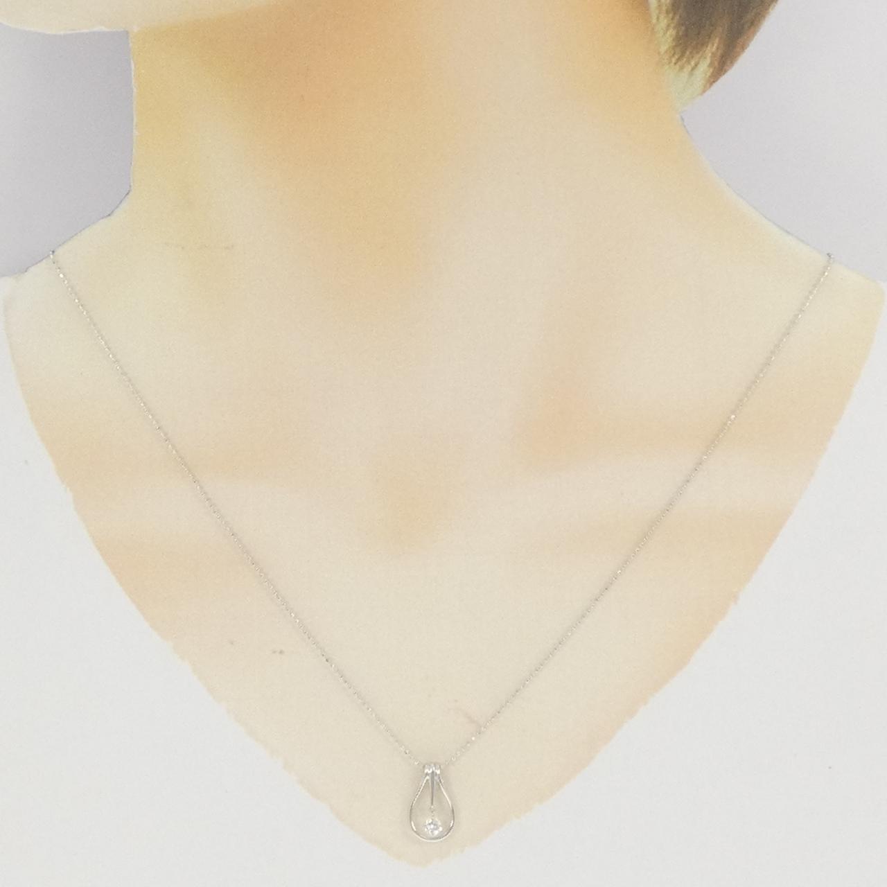 K18WG ダイヤモンド ネックレス 0.10CT