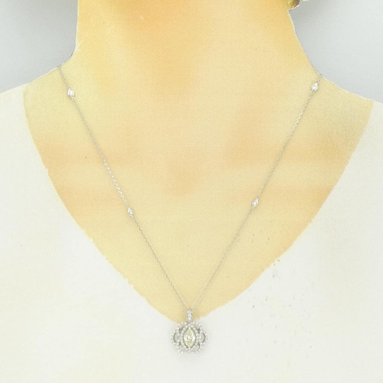 PT900/PT850 ダイヤモンド ネックレス 1.007CT