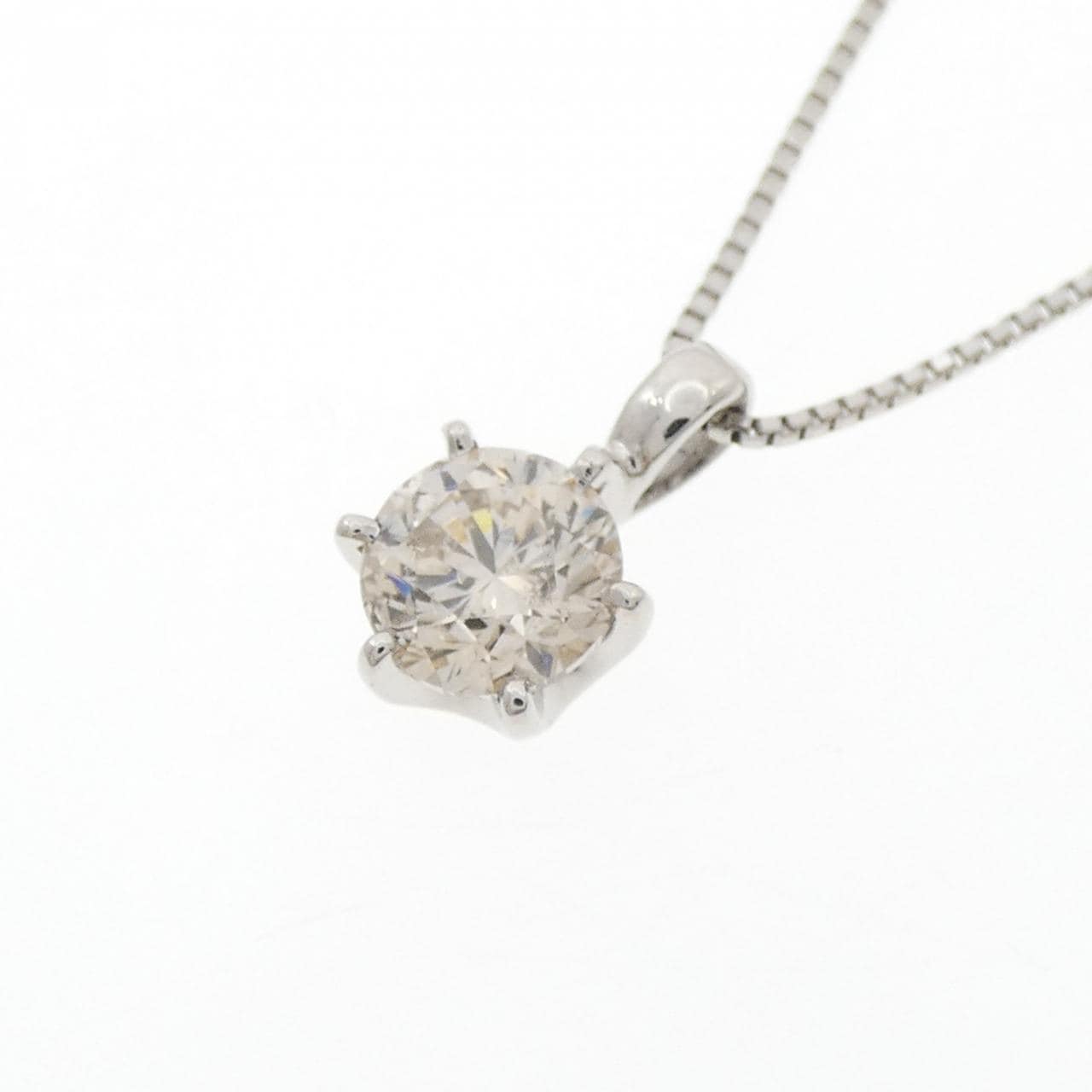 PT900/PT850 Solitaire Diamond Necklace 0.929CT