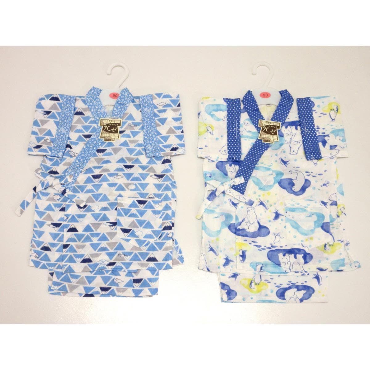 【未使用品】子供　ガーゼ甚平　２枚セット　９０ｃｍ