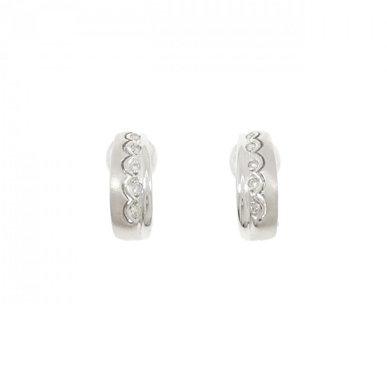 K18WG ダイヤモンド ピアス/イヤリング 0.2CT