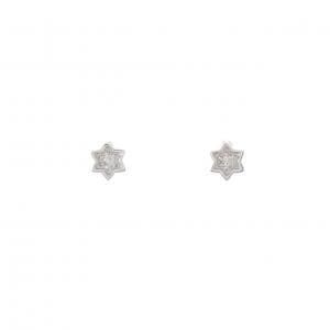 K18WG ダイヤモンド ピアス 0.04CT