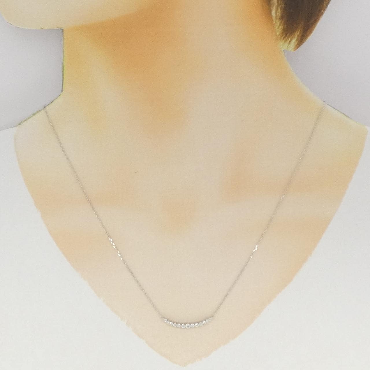 K18WG ダイヤモンド ネックレス 0.20CT