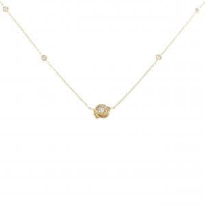 K18YG ローズ ダイヤモンド ネックレス 0.10CT