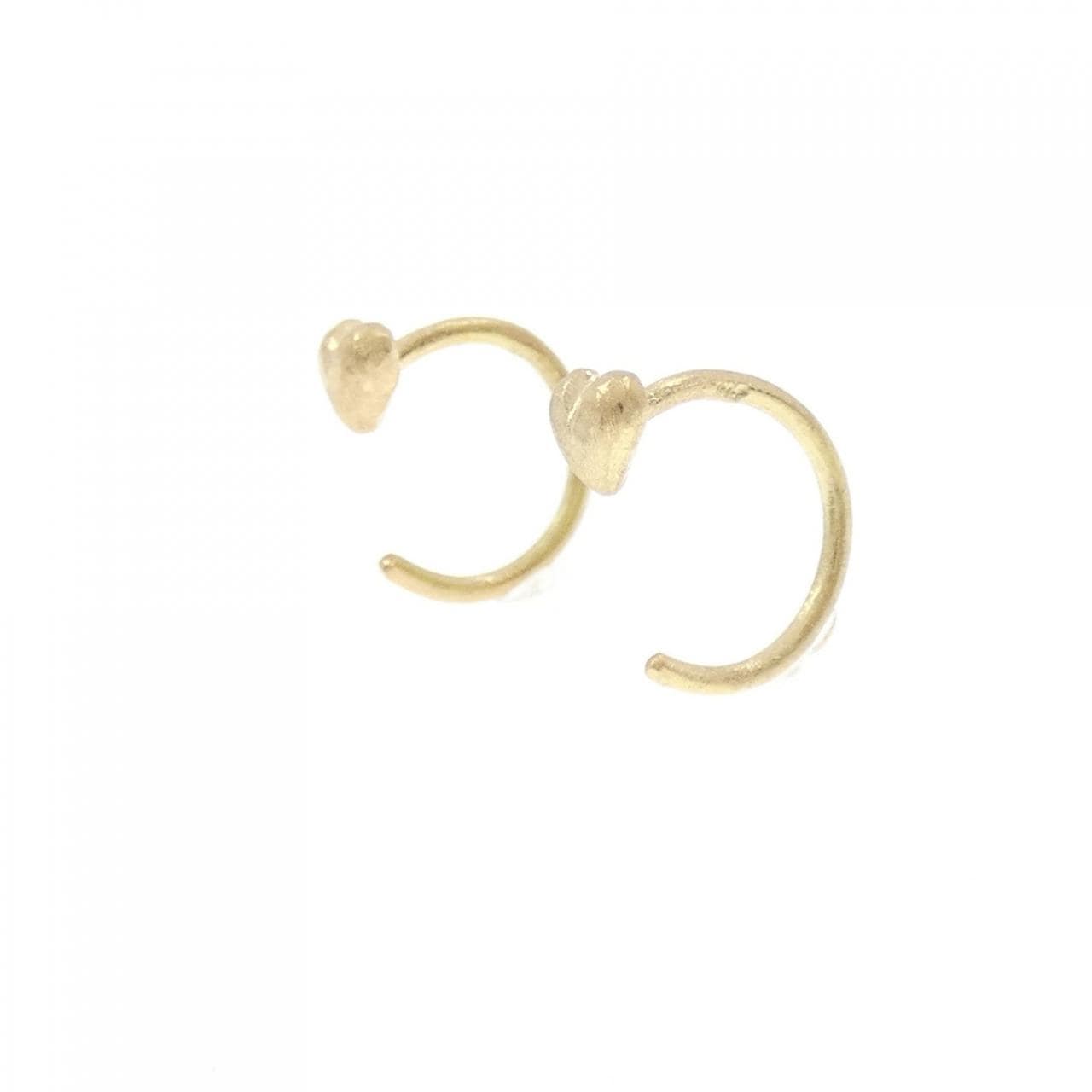 K18YG heart earrings