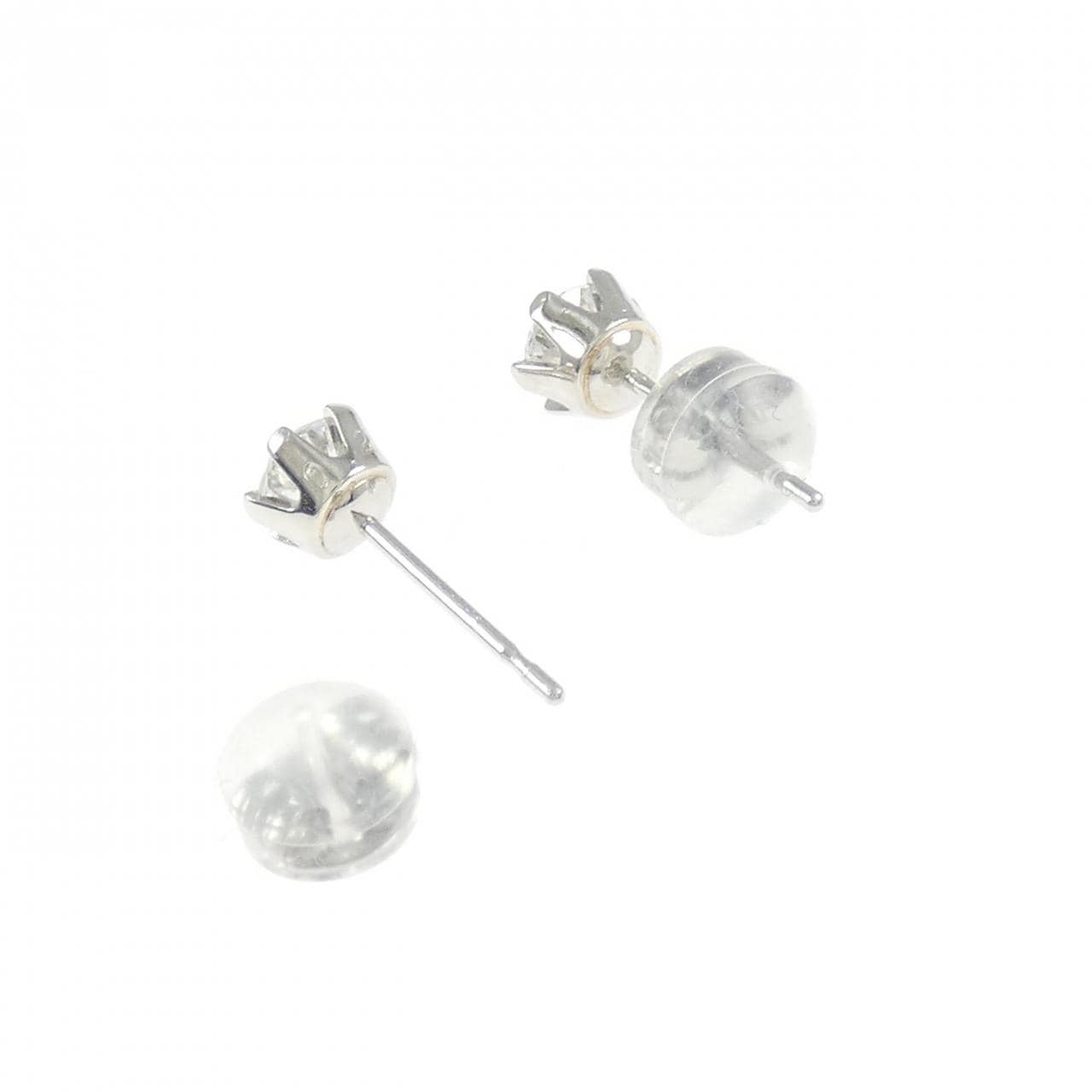 PT900 ソリティア ダイヤモンド ピアス 0.489CT