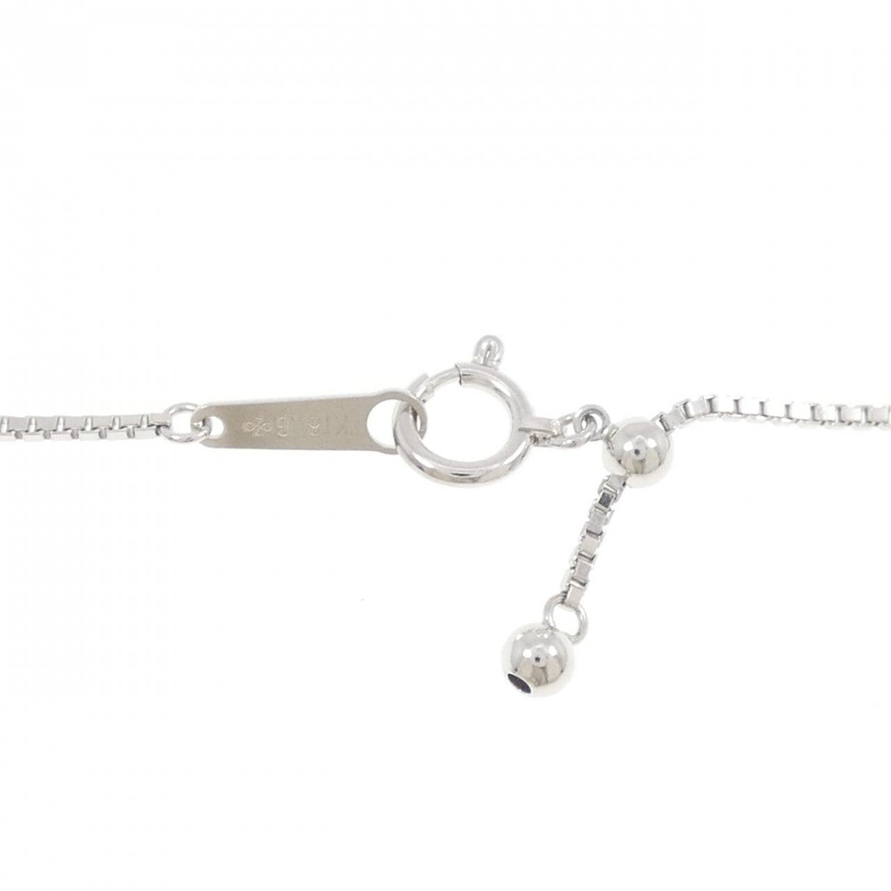 K18WG ソリティア ダイヤモンド ネックレス 1.01CT