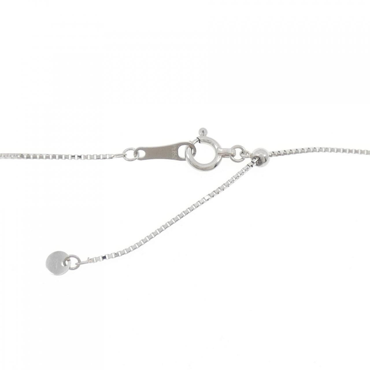 PT950/PT850 フラワー ダイヤモンド ネックレス 0.64CT