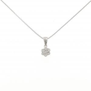 PM/PT850 フラワー ダイヤモンド ネックレス 0.12CT
