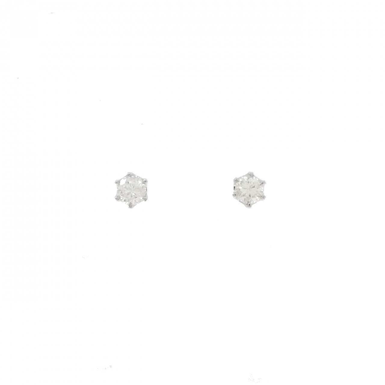 PT900 ソリティア ダイヤモンド ピアス 0.30CT