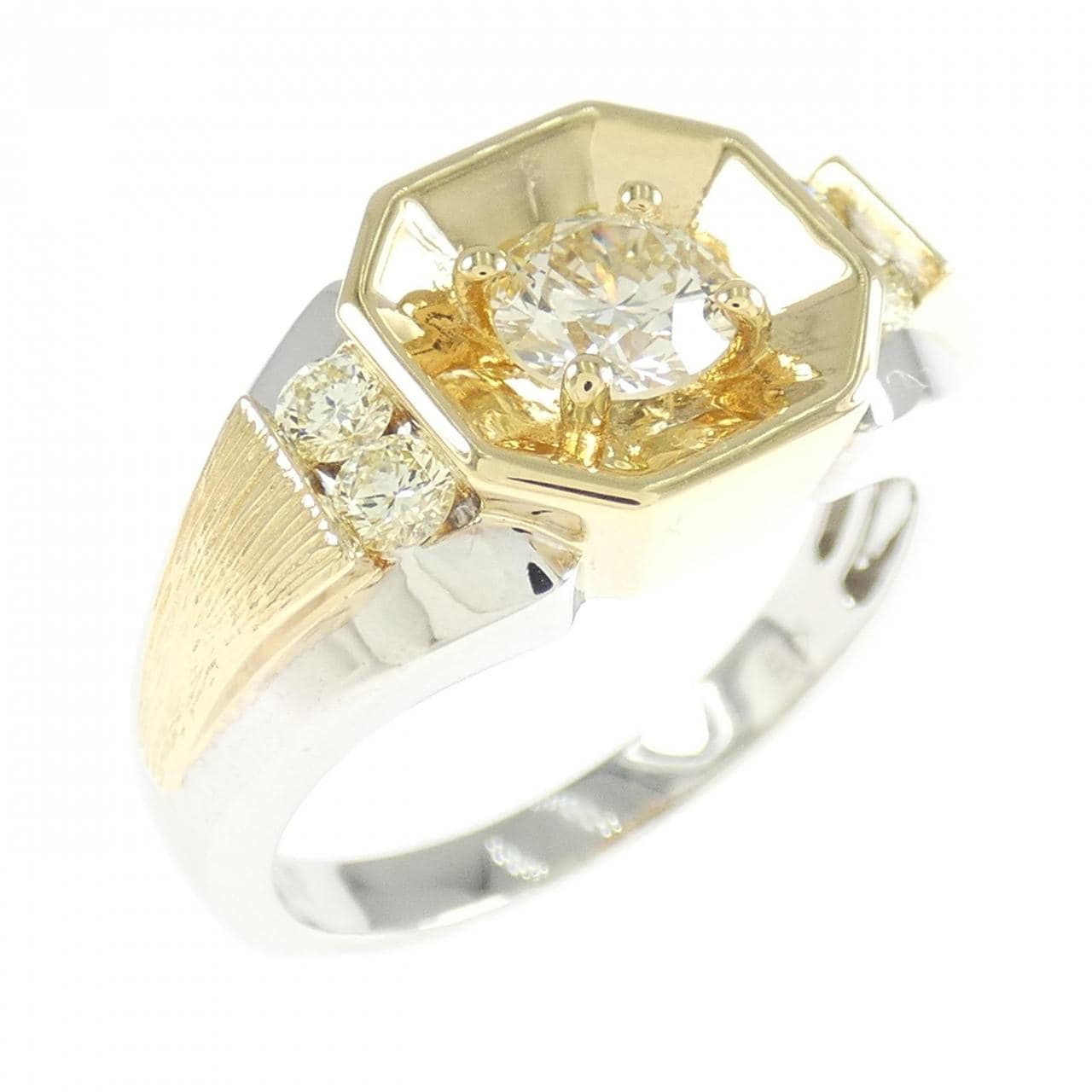 K18YG/K18WG ダイヤモンド リング 0.70CT