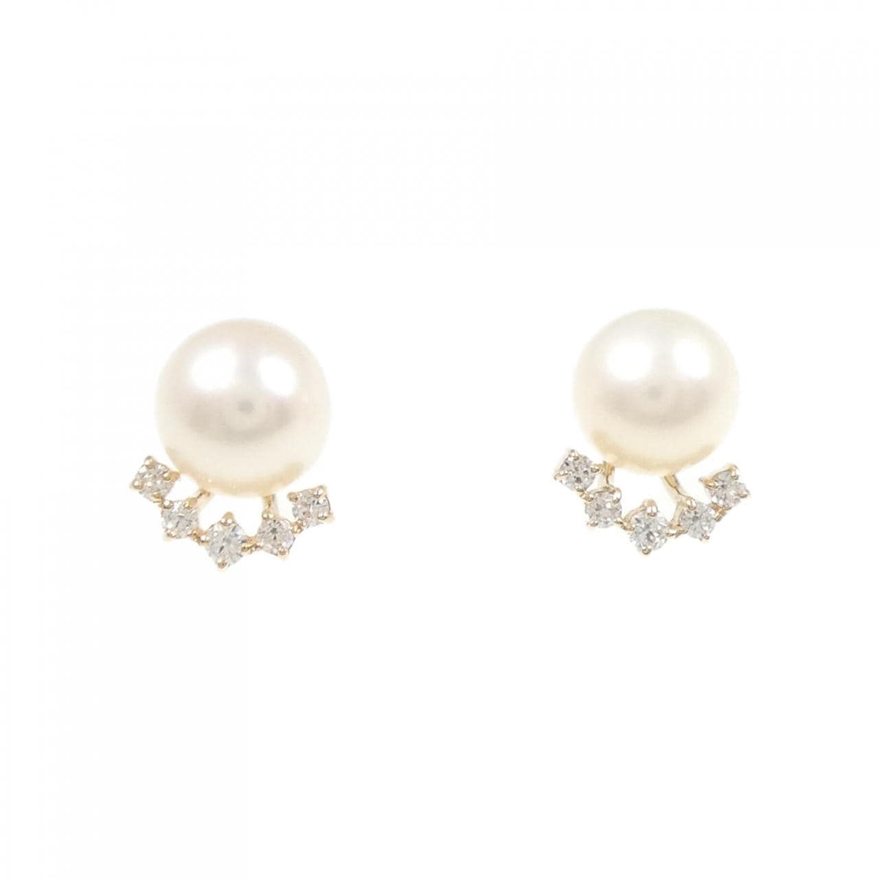 アガット アコヤパール ピアス 5.9mm